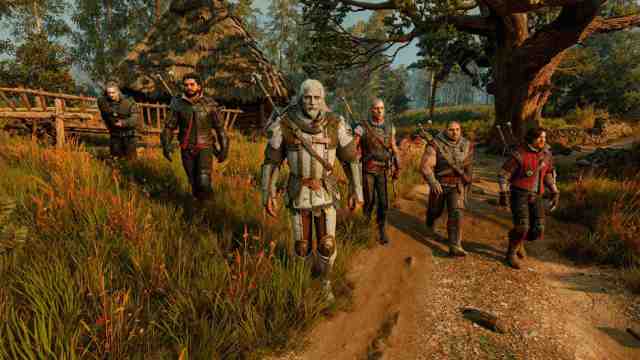 The Witcher 3 Remastered Mod Geralt walking with allies