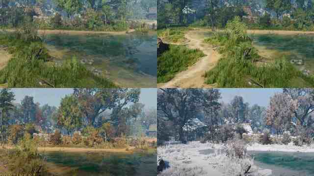 The Witcher 3 Remastered Mod four seasons in one location