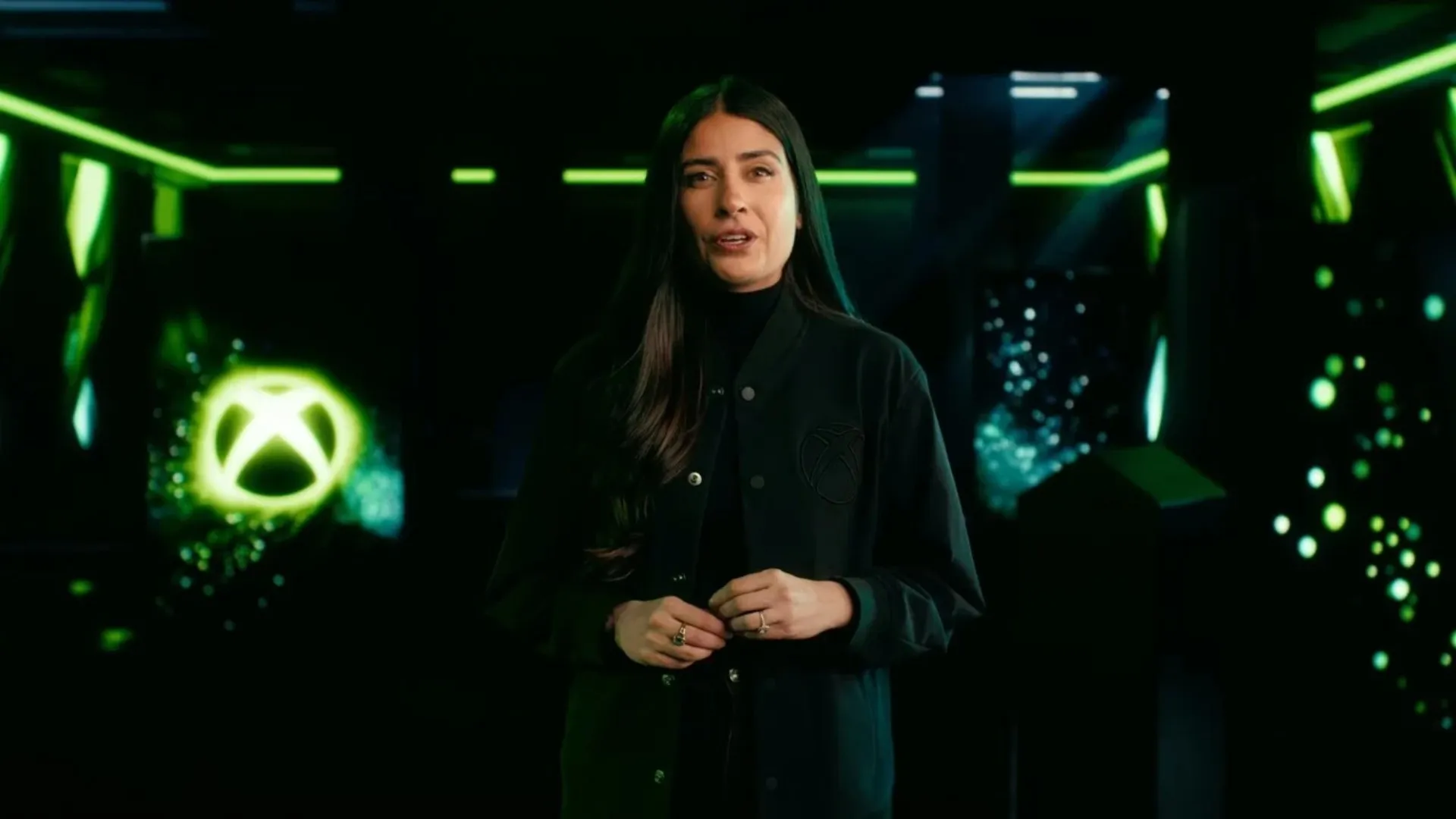 Xbox CEO Asha Sharma giving presentation