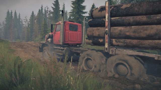 Spintires MudRunner - Hauling logs through the Mud