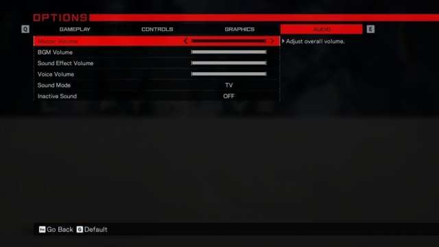 Left Alive Options Audio