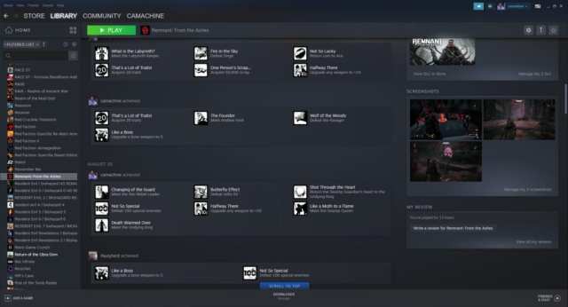 Steam Library Update Beta Remnant Achievements