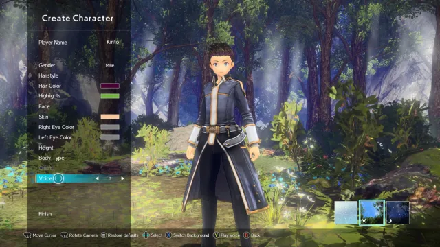 Sword Art Online Alicization Lycoris Kirito's Hut Customize Character Change Appearance Cosmetic Transmog Visualize Attire 1