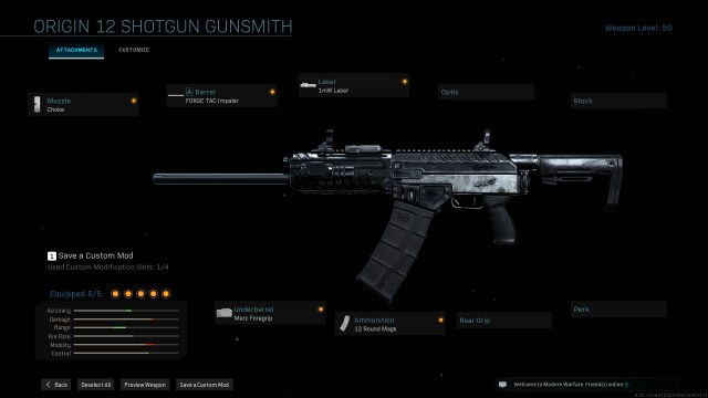 Warzone Origin-12 Rush Build