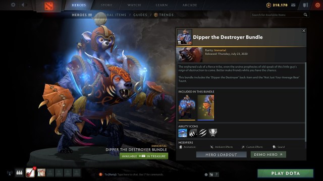 Dota 2 Ursa Immortal