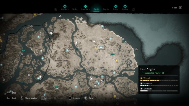 Assassin's Creed Valhalla Full World Map Treasure Chests Guide 3a East Anglia