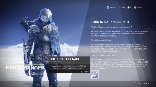 D2bl Unlock Stasis Grenades Exo Stranger 2d