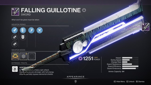Destiny 2 Beyond Light Falling Guillotine Ikelos Hotfix Sunsetting 1