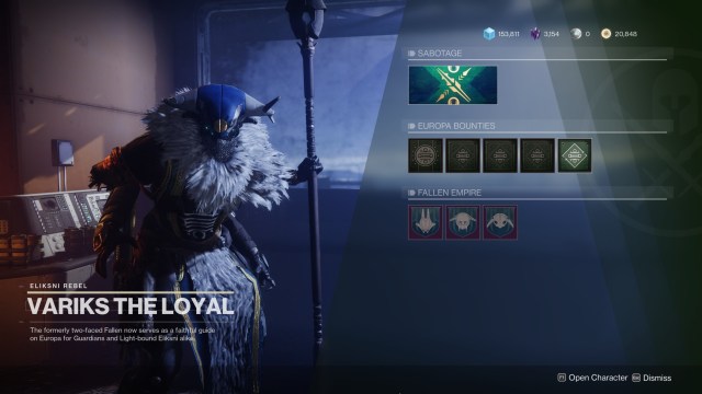 Destiny 2 Beyond Light Variks Sabotage Quests 1