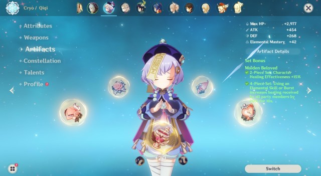 Genshin Impact Qiqi Guide Weapons Artifacts Talents 2