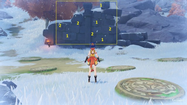 Genshin Impact Secret Crimson Agate Locations Wall Puzzle Great Snowboar King 1b
