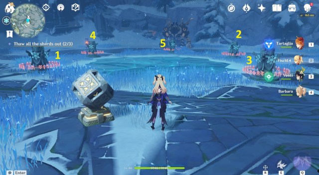 Genshin Impact Unlock Peak Of Vindagnyr Domain In The Mountains Quest 1a