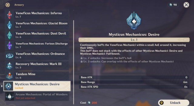 Genshin Impact Theater Mechanicus Armory Best Tower Upgrades Desire 1