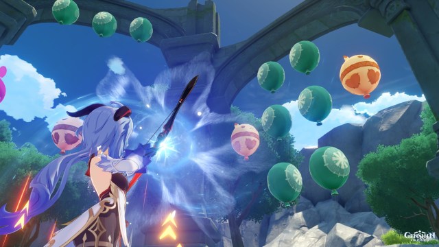 Genshin Impact Windblume Festival Invitation Of Windblume Bullseye Balloons Festive Challenge Guide Temple Spiral Stage 1a