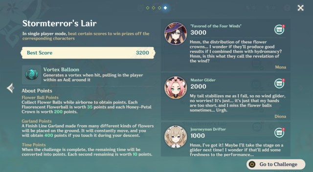 Genshin Impact Windblume Festival Invitation Of Windblume Floral Freefall Festive Challenge Guide Stormterror's Lair 2