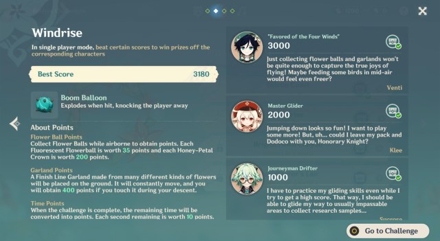 Genshin Impact Windblume Festival Invitation Of Windblume Floral Freefall Festive Challenge Guide Windrise 1b