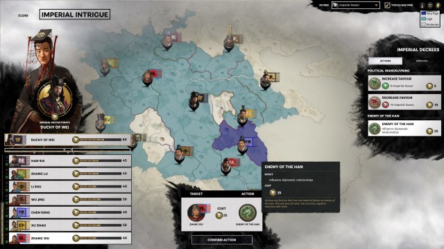 Total War Three Kingdoms Fates Divided Imperial Intrigue Guide Enemy Of The Han Imperial Favor 3a