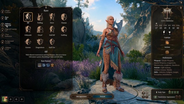 Baldurs Gate 3 Druid Class Guide Race