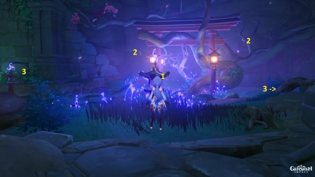 Genshin Impact Underwater Teleporter Teleport Waypoint Domain Araumi Sacred Sakura Ritual Guide 1c