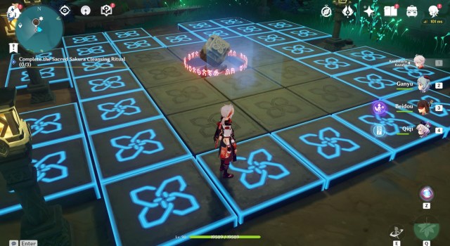 Genshin Impact Underwater Teleporter Teleport Waypoint Domain Araumi Sacred Sakura Ritual Guide 2d