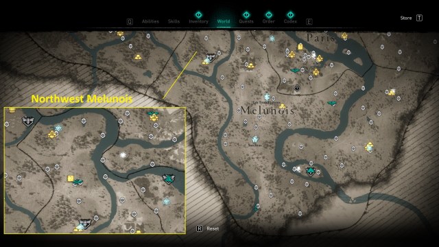 Assassin's Creed Valhalla Siege Of Paris Francia World Map Paris Melunois Evresin Amienois Collectibles Secrets Opals Locations Points Of Interest Guide 2