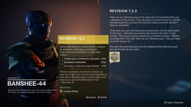 Destiny 2 Season Of The Lost Destiny 2 Lorentz Driver Exotic Catalyst Lorentz Driver Good How To Get Lorentz Driver Catalyst 2