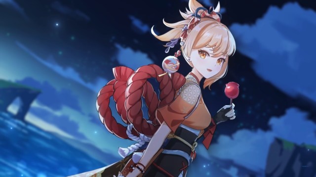 Genshin Impact Yoimiya Guide Best Weapons Artifacts Talents Build Thundering Pulse Hamayumi Rust Shimenawa's Reminisce 2