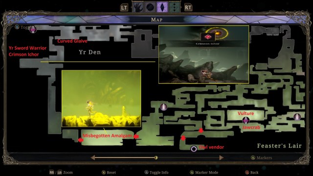 Grime Secrets Guide Hidden Bosses Missable Bosses Items Upgrades Grieving Rockgiant Harmless Rockgiant Misbegotten Amalgam 2a