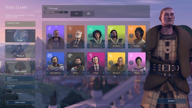 Humankind Game Start Guide Ai Behavior World Settings Pace Settings Difficulty 1