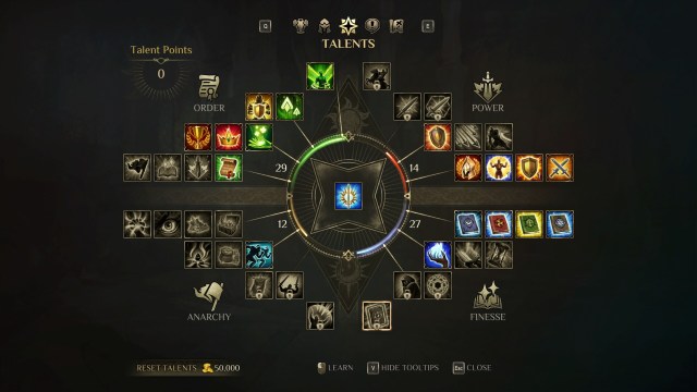 King's Bounty Ii King's Bounty 2 Talents Guide Best Talents Perks Skills Order Anarchy Finesse Power 1a