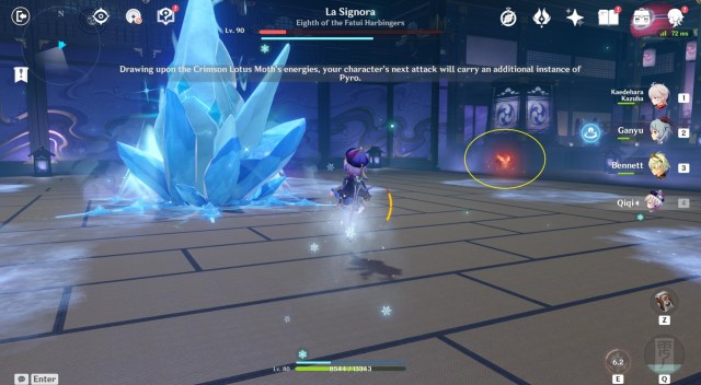 Genshin Impact La Signora Guide How To Beat Signora Boss Fight Ashen Heart Molten Moment Hellfire Butterfly Duel Before The Throne 2a