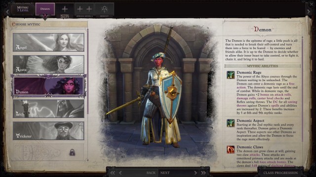 Pathfinder Wrath Of The Righteous Mythic Paths Guide How To Unlock All Mythic Paths Angel Demon Legend Mythic Hero Switch Mythic Path 2a