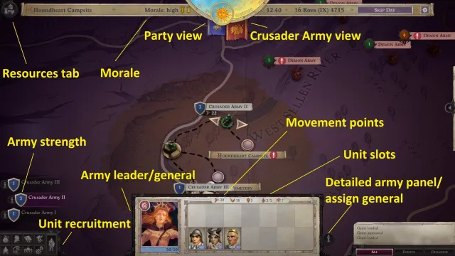 Pathfinder Wrath Of The Righteous Crusade Management Guide Crusader Army Best Units Best General Skill How To Recruit Units Mercenaries Morale 1a