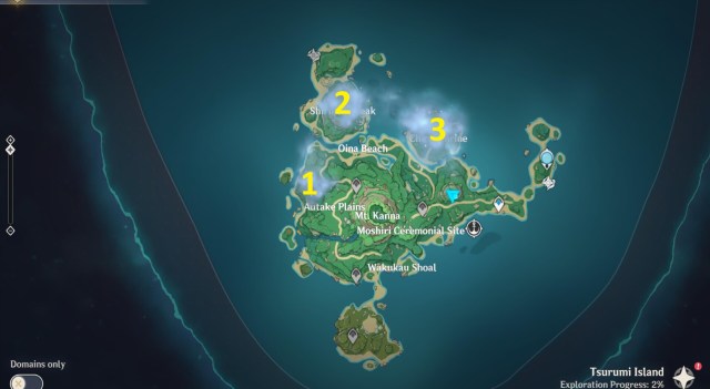 Genshin Impact Tsurumi Island Through The Mists Make An Offering To The Perch 2