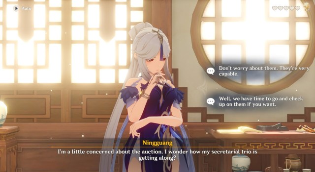 Genshin Impact Ningguang Hangout Event All Endings Choices 1b