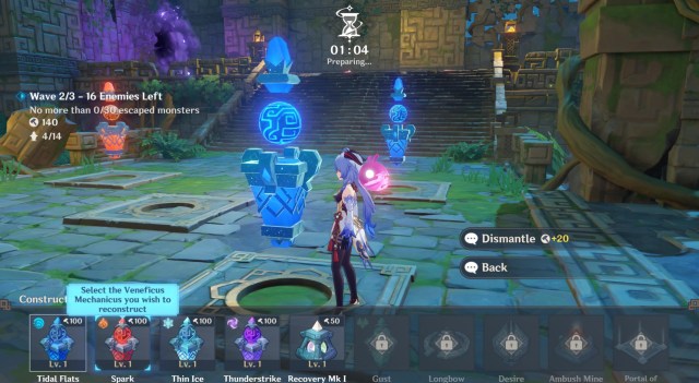 Genshin Impact Theater Mechanicus Guide Xiao Lantern Veneficus Sigil Tower Defense 1a