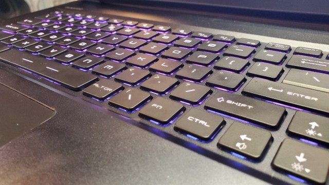 MSI Raider GE76 Review Keyboard