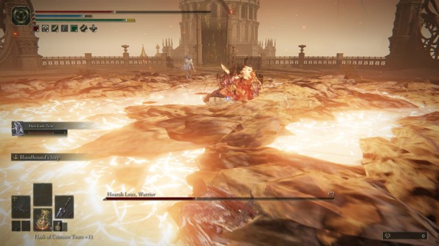 Elden Ring How To Beat Godfrey First Elden Lord Boss Fight Hoarah Loux Ground Explosion