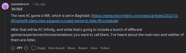 Assassin's Creed Rift Set In Baghdad Jason Schreier Leak Reddit