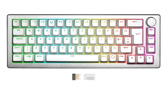 Cooler Master Ck721 white gaming keyboard