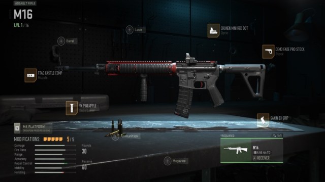 Modern Warfare 2 M16 Class
