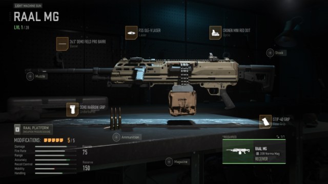 Modern Warfare 2 Raal Mg Class