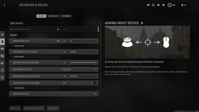 Modern Warfare 2 Keyboard And Mouse Settings Menu