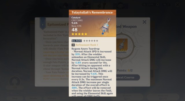 Genshin Impact Wanderer Scaramouche Best Weapons Tulaytullah's Remembrance Memory Of Dust Dodoco Tales Solar Pearl 1