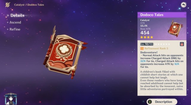 Genshin Impact Wanderer Scaramouche Best Weapons Tulaytullah's Remembrance Memory Of Dust Dodoco Tales Solar Pearl 2