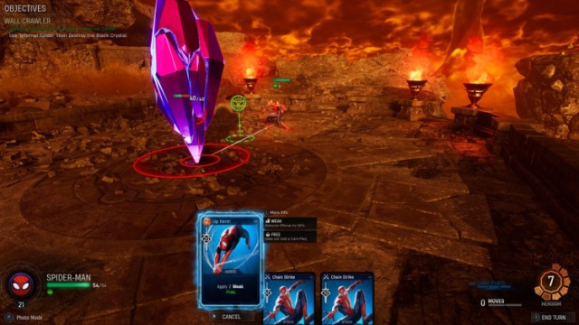 Marvel's Midnight Suns Spider Man Legendary Challenge Wall Crawler Infernal Spider Legendary Card 3