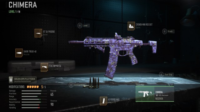Modern Warfare 2 Chimera Honey Badger Class