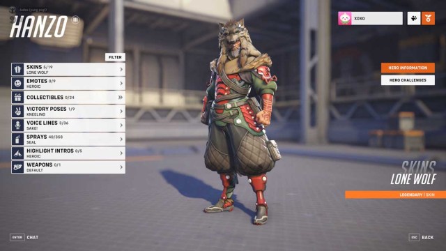 Hanzo Lone Wolf best overwatch 2 skins