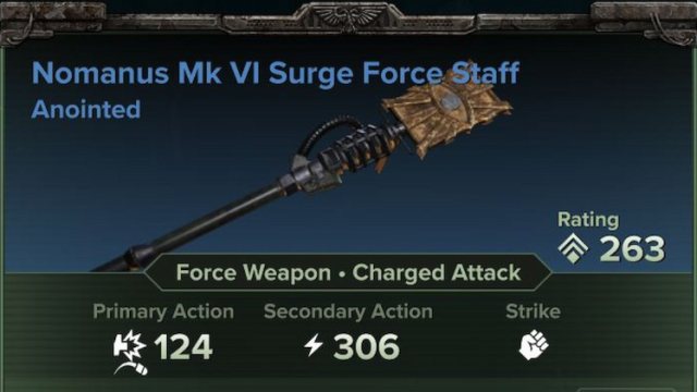 Nomanus Surge Force Staff Best Warhammer 40k Darktide Weapons