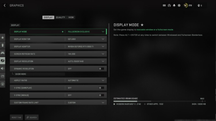 Warzone 2 Best Graphics Display Settings